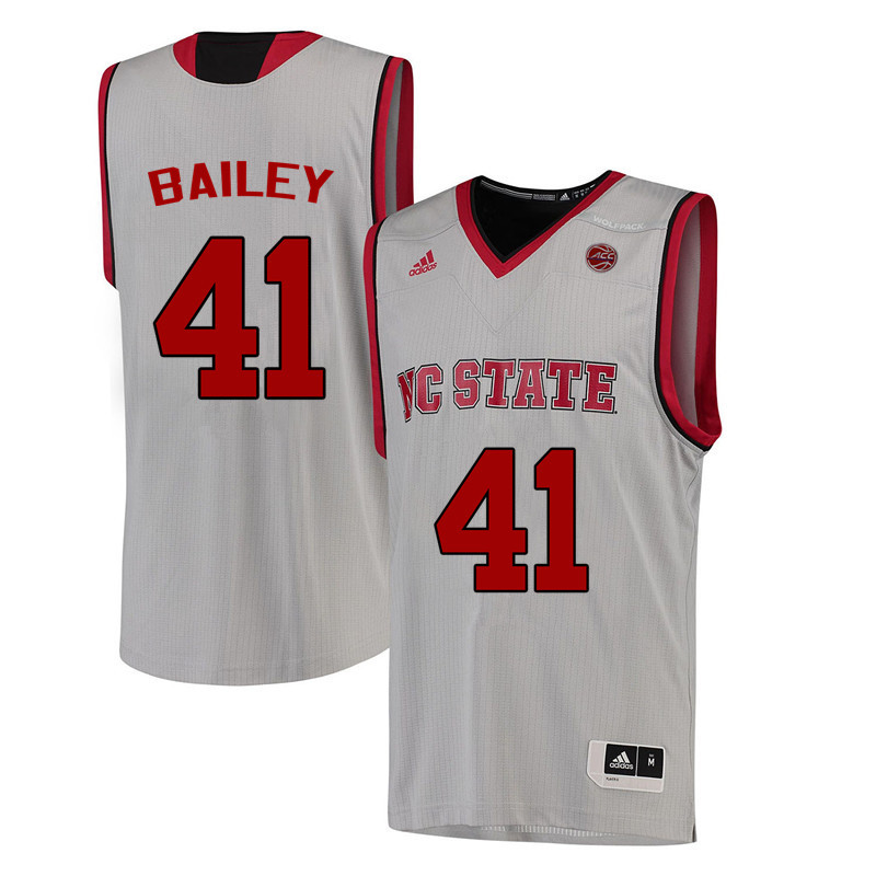 Men NC State Wolfpack #41 Thurl Bailey College Basketball Jerseys-White - Click Image to Close